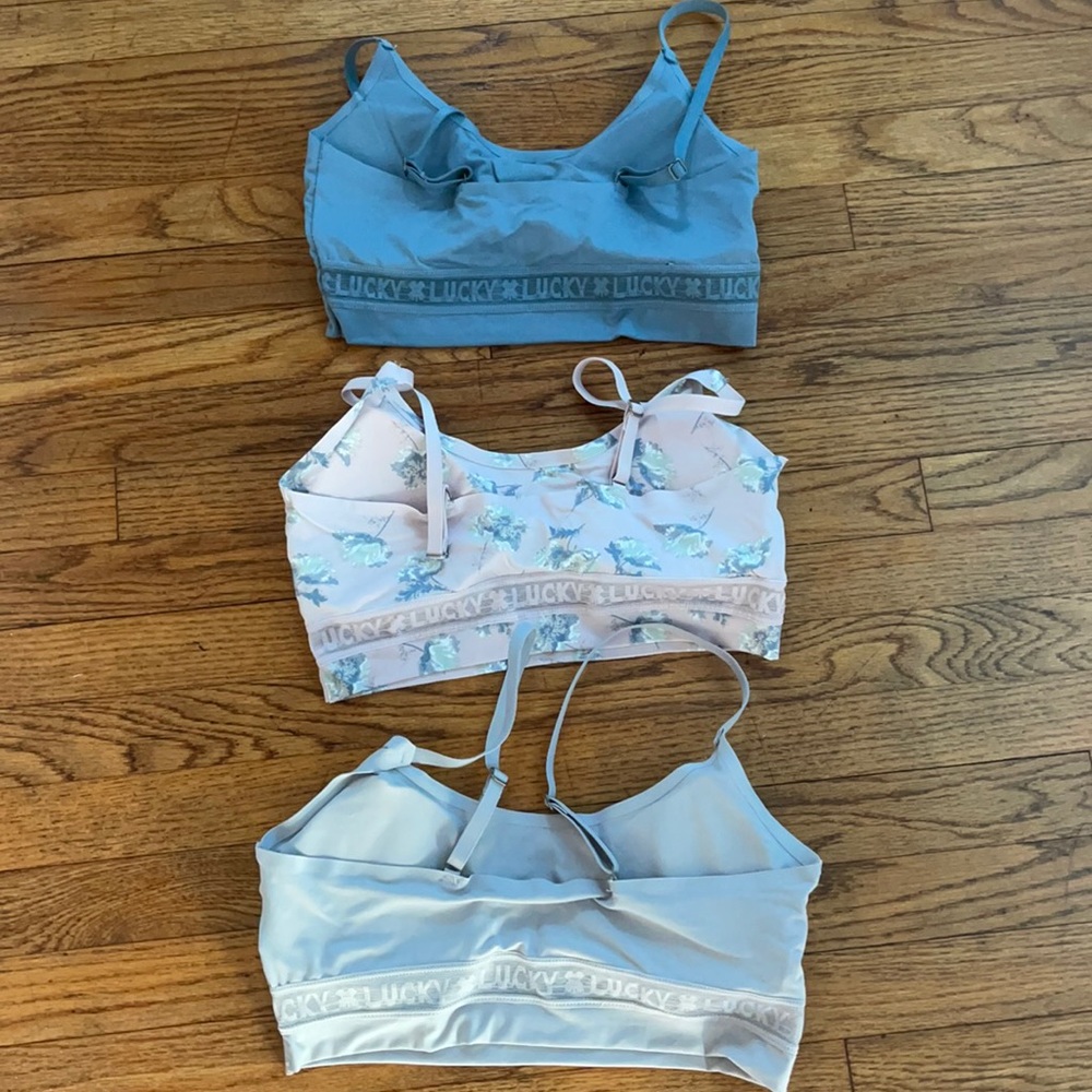 Lucky Brand lot 3 womens Medium lounge bras